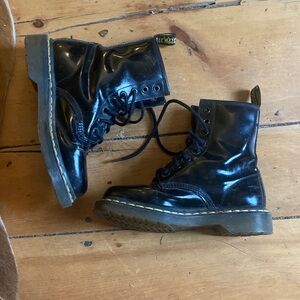 Doc Marten Patent Leather Lace-Up Boots
